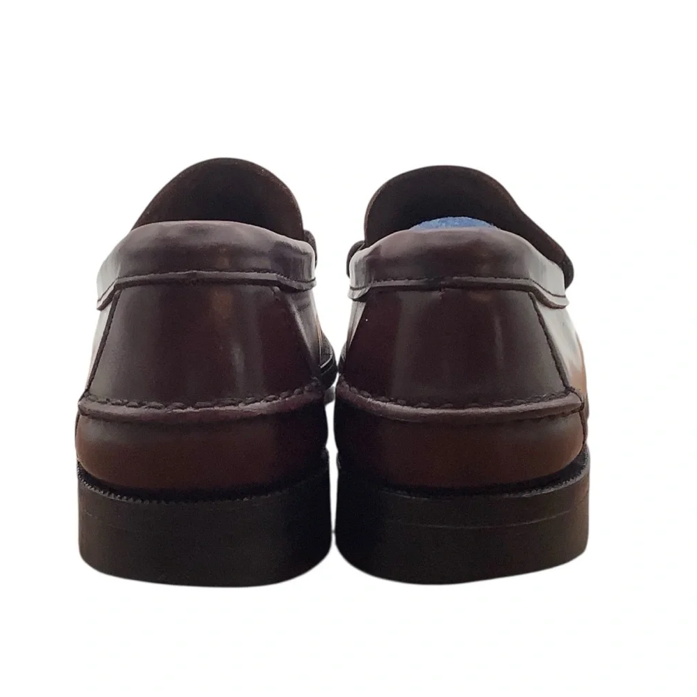 Hand-sawing Classic Brown Leather Loafers‎ size 8.5